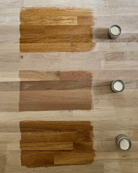 Samples of Stain on Wood Flooring