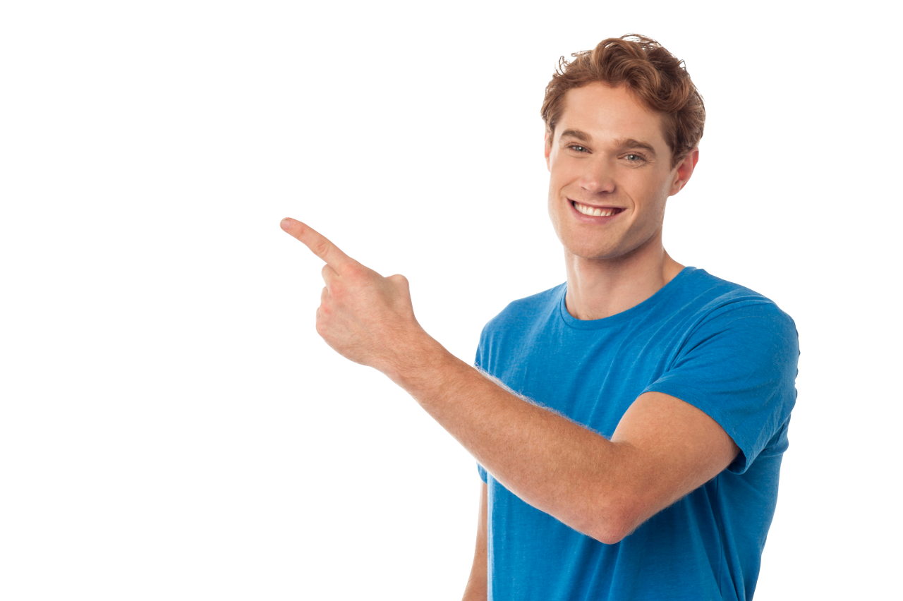 Men Pointing Left